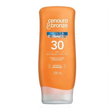 Protetor Solar Cenoura & Bronze Fps30 Alta Proteção 200ml