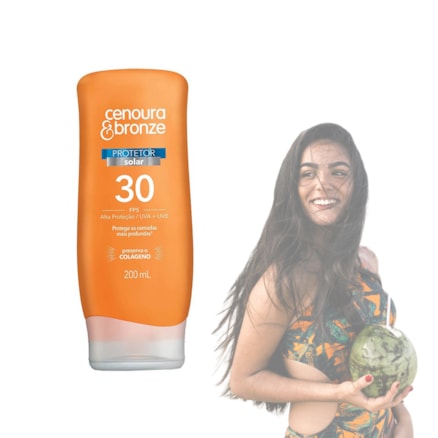 Protetor Solar Cenoura & Bronze Fps30 Alta Proteção 200ml