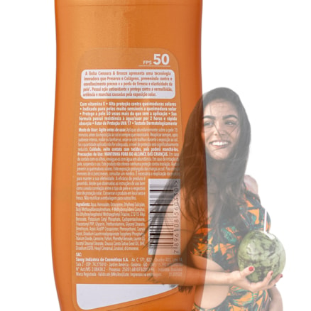 Protetor Solar Cenoura & Bronze Fps50 Alta Proteção 200ml