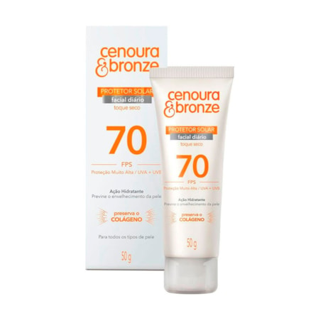 Protetor Solar Cenoura & Bronze Fps70 Alta Proteção 50ml