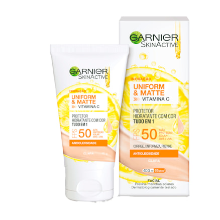 Protetor Solar Garnier Skinative Facial Claro Fps 50 40g