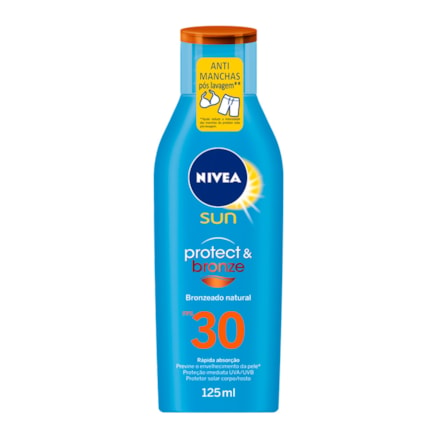 Protetor Solar Nivea Protect & Bronze Fps30 Hidratante 125ml