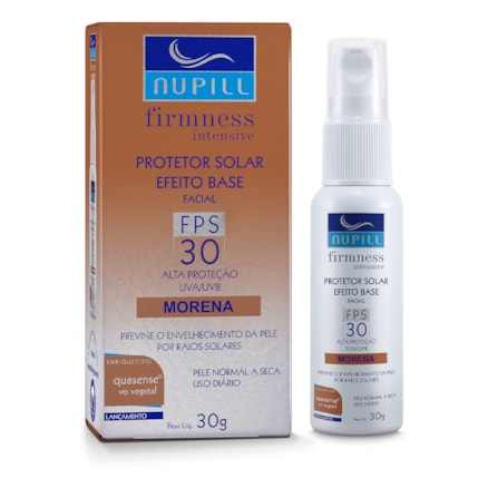 Protetor Solar Nupill Firmness Efeito Base Morena Fps30 30g