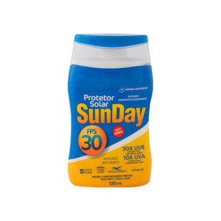 Protetor Solar Sunday Fps30 Resistente Água E Suor 120ml