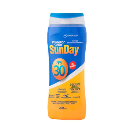 Protetor Solar Sunday Fps30 Resistente Água E Suor 200ml