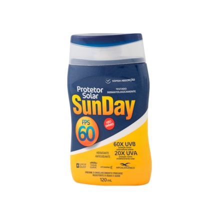 Protetor Solar Sunday Fps60 Resistente Água E Suor 120ml