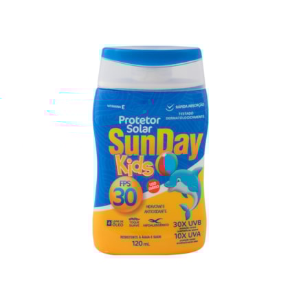 Protetor Solar Sunday Kids Fps30 Toque Suave 30x Uvb 120ml
