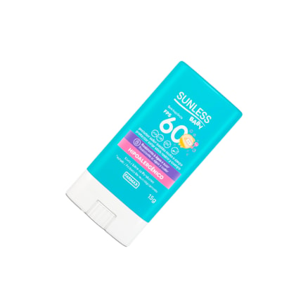 Protetor Solar Sunless Baby Bastão Fps60 Hipoalergênico Sem Frangancia 15G