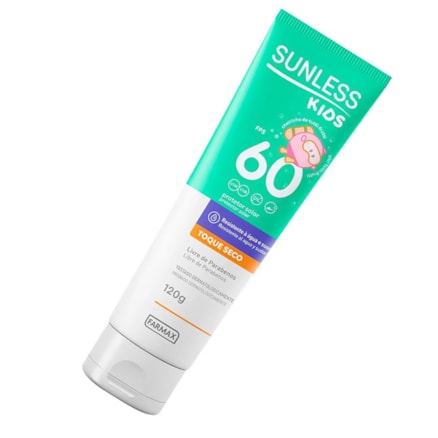 Protetor Solar Sunless Kids Fps60 Resistente Água Suor 120g