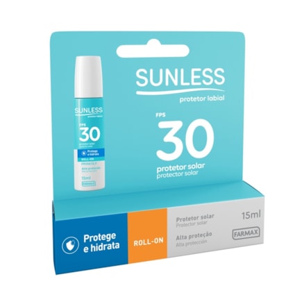 Protetor Solar Sunless Labial Rollon Fps30 Hidratante 15ml