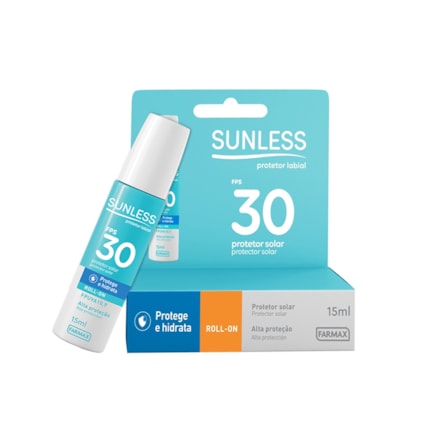 Protetor Solar Sunless Labial Rollon Fps30 Hidratante 15ml