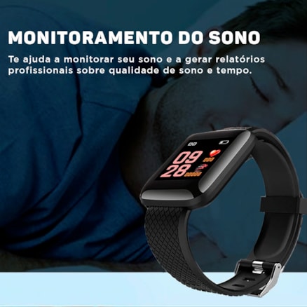 Pulseira Inteligente Fitness Prova Dágua Smartband Preto