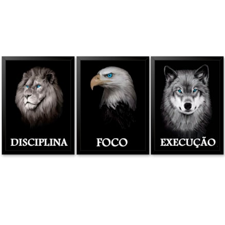 Quadros Moldura A3 Decorativos Sala Moderna Parede Escritório Quarto Luxo Frases