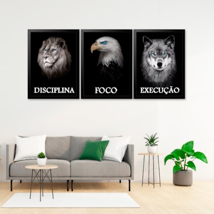 Quadros Moldura A3 Decorativos Sala Moderna Parede Escritório Quarto Luxo Frases