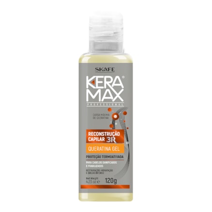 Queratina Gel Skafe Keramax Reconstrução Capilar 3r 120g