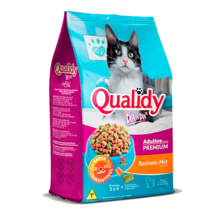 Ração Qualidy Dia A Dia Premium Para Gato Recheio Mix 10,1kg