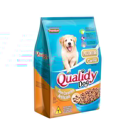 Ração Qualidy Para Cães Filhote Sabor Carne 900g