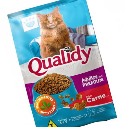 Ração Qualidy Para Gatos Adultos Sabor Carne 1kg