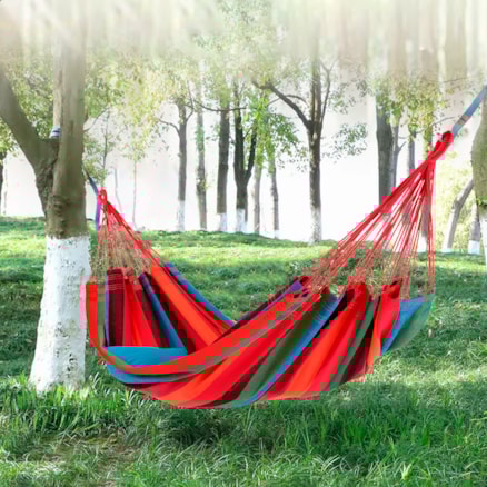 Rede De Dormir Casal Varanda Descanso Acampamento Viagem