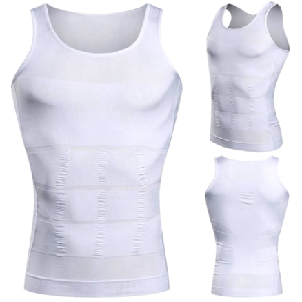 Regata Cinta Mode. Compressão Postural Bm Masculina Branco