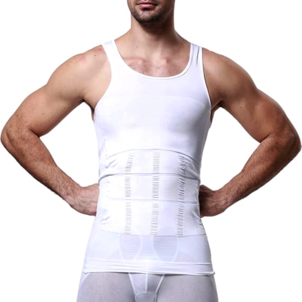 Regata Cinta Mode. Compressão Postural Bm Masculina Branco