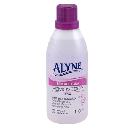 Removedor De Esmalte Alyne Sem Acetona Uva 24 Und 100ml