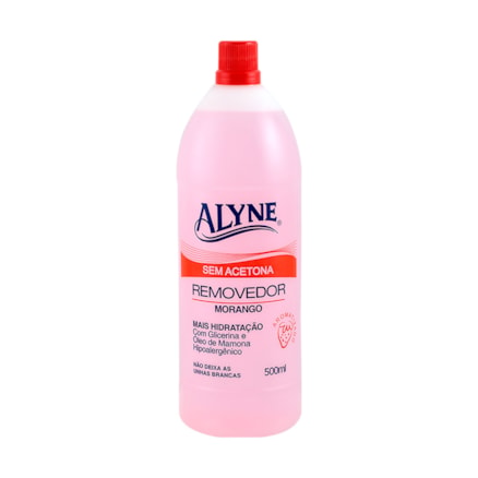 Removedor Esmalte Alyne Sem Acetona Aroma Morango 500ml