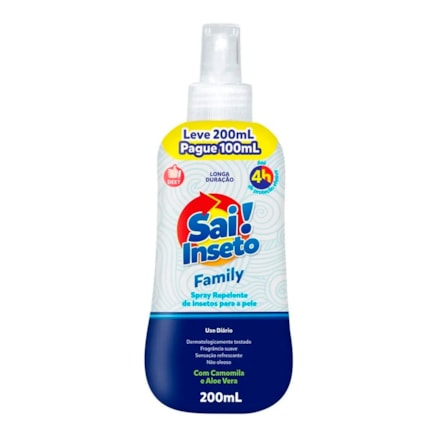 Repelente Sai Inseto Family Camomila E Aloe Vera 200ml