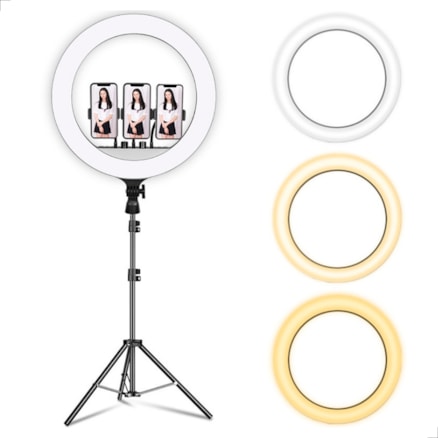 Ring Light 43cm 17 Polegadas Tripe Iluminador Suporte Celular Profissional Flash