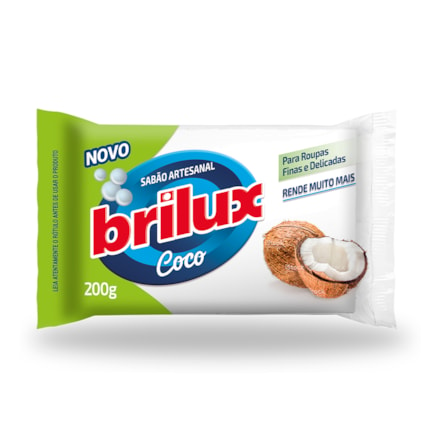 Sabão Coco Brilux Artesanal Roupas Finas Delicadas 200g