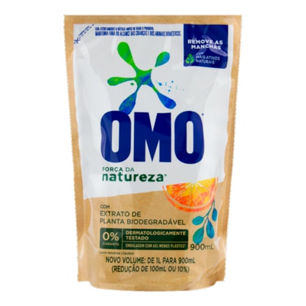 Sabão Líquido Omo Força Da Natureza Extratos Sachê 900ml