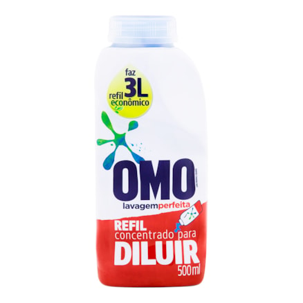 Sabão Líquido Omo Lavagem Perfeita Concentrado Refil 500ml