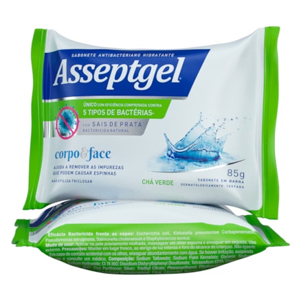 Sabonete Asseptgel Antibacteriano Chá Verde 85g