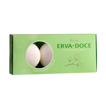 Sabonete Bloom Erva-doce Perfumado Suave 3 Und 100g