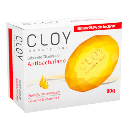 Sabonete Cloy Beauty Antibaceriano Glicerinado 80g