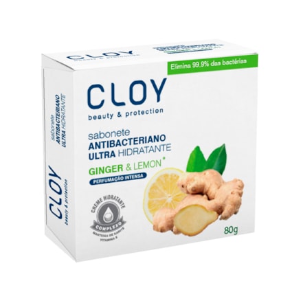 Sabonete Cloy Beauty Ultra Hidratante Ginger E Lemon 80g