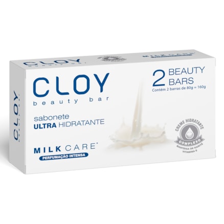 Sabonete Cloy Beauty Ultra Hidratante Milk Care 80g 2 Und