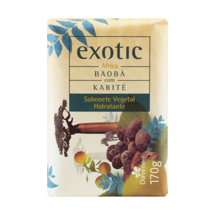 Sabonete Davene Exotic Base Vegetal Africa Hidratante 170g