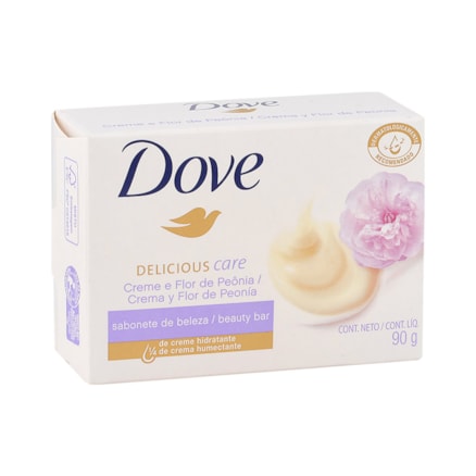 Sabonete Dove Delicious Care Creme E Flor De Peônia 90g