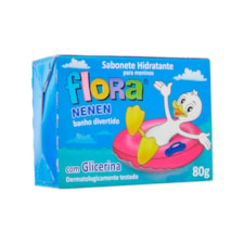 Sabonete Flora Nenen Azul Glicerinado 80g