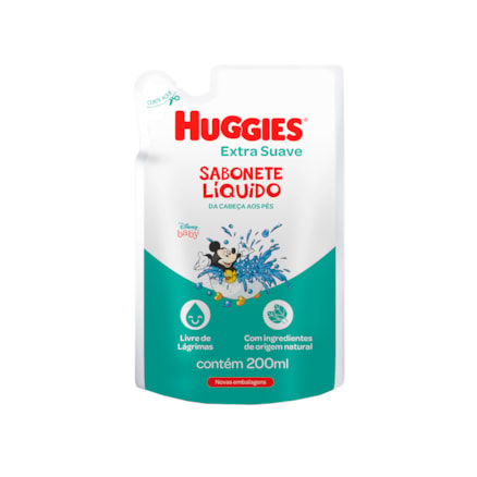 Sabonete Huggies Líquido Refil Extra Suave 200ml