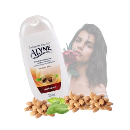 Sabonete Líquido Alyne Amêndoas Perfume Fino 200ml