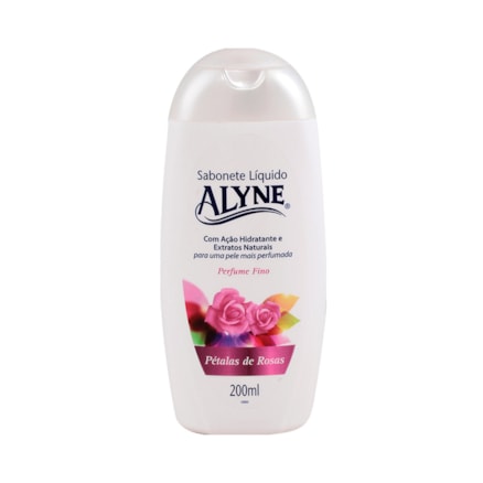 Sabonete Líquido Alyne Pétalas Rosas Sensação Perfume 200ml