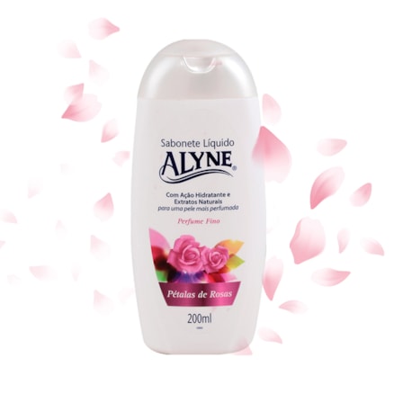 Sabonete Líquido Alyne Pétalas Rosas Sensação Perfume 200ml