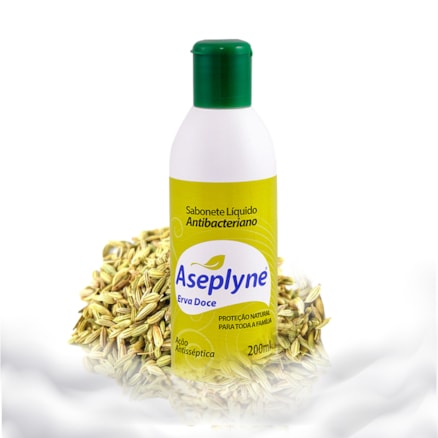 Sabonete Líquido Aseplyne Erva Doce Proteção Natural 200ml