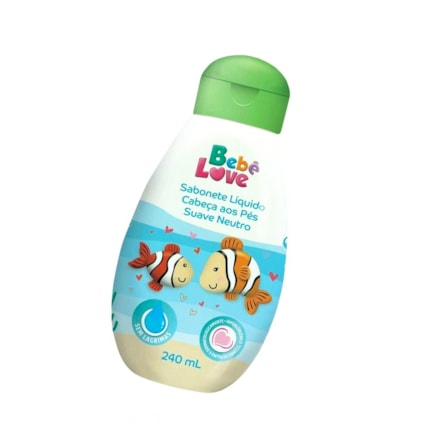 Sabonete Líquido Bebê Love Cabeça Pés Suave Neutro 240ml