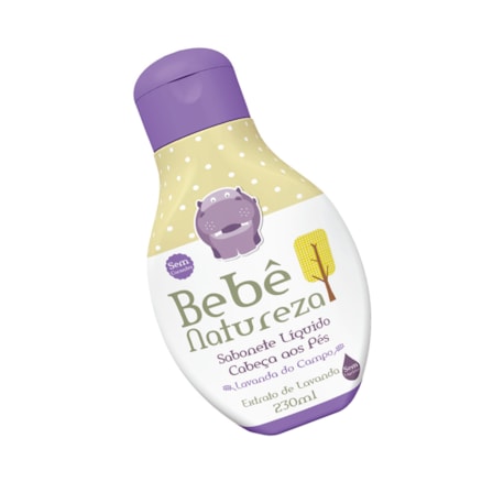 Sabonete Líquido Bebê Natureza Lavanda Hipoalergênico 230ml