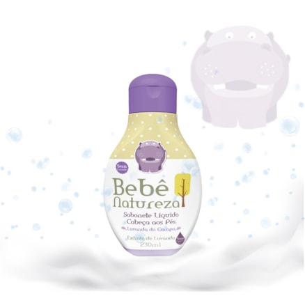 Sabonete Líquido Bebê Natureza Lavanda Hipoalergênico 230ml