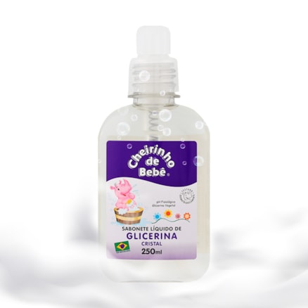 Sabonete Líquido Cheirinho De Bebê Cristal Glicerinado 250ml