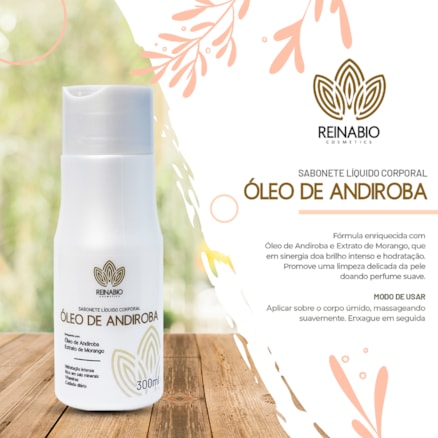 Sabonete Líquido Corporal Andiroba Reinabio 300ml